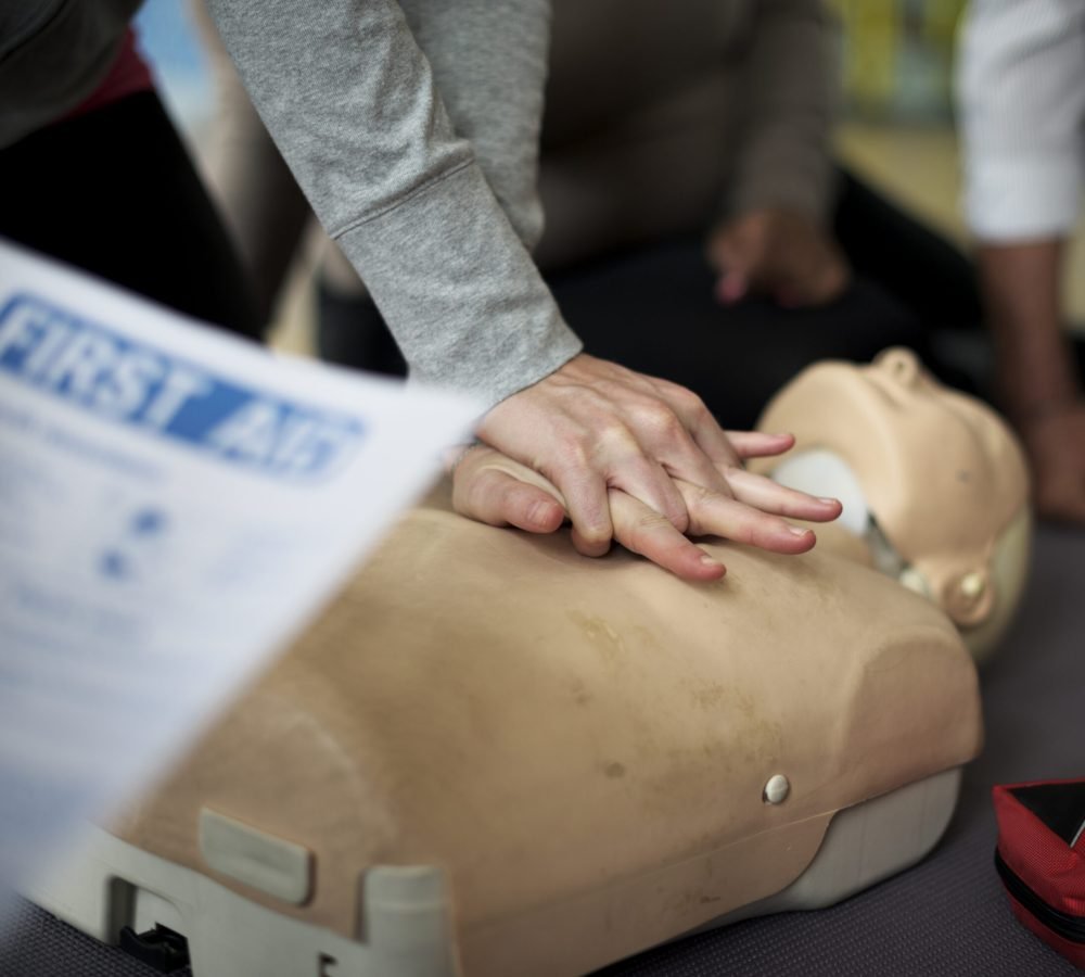 CPR First Aid Training Concept